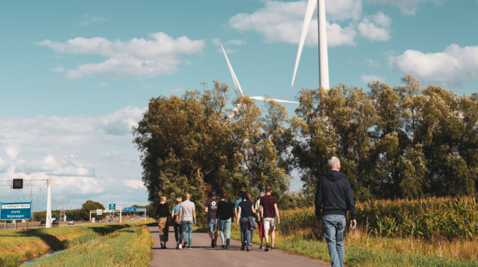 De locatie van het toekomstige innovatieve energielandschap bij de Grift