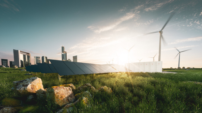 Voorbeeld van hoe een energielandschap eruit kan zien
